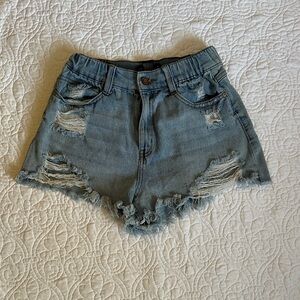Sincerely Jules Light Blue Distressed Jean Shorts